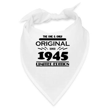 1945 - Baujahr 1945 - Jahrgang 1945 - Bandana - Weiß - Vorne