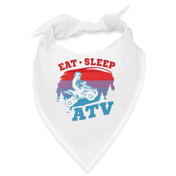 All-Terrain-Fahrzeuge coole Flüsterer Retro-Kunst - Bandana - Weiß - Vorne