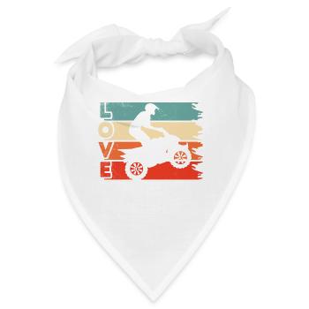 All-Terrain-Fahrzeuge Niedliche LOVE Art Vintage Retro - Bandana - Weiß - Vorne