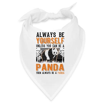 Always be yourself Panda - Bandana - Weiß - Vorne
