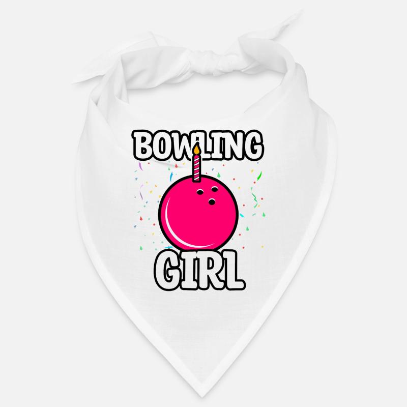 Bowling Mädchen Geburtstag - Bandana - Weiß