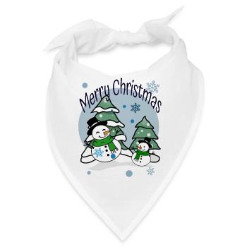 Merry Christmas Snow - Bandana - Weiß - Vorne