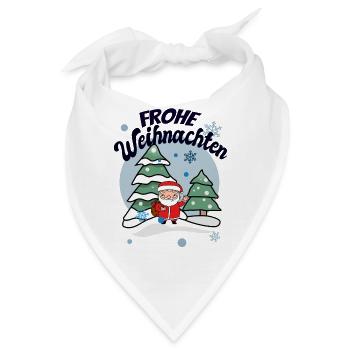 Frohe Weihnachten Nikolaus - Bandana - Weiß - Vorne