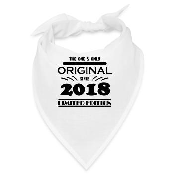 2018 - Baujahr 2018 - Jahrgang 2018 - Bandana - Weiß - Vorne