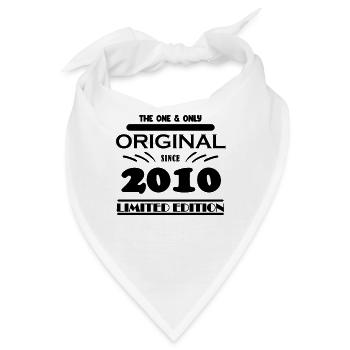 2010 - Baujahr 2010 - Jahrgang 2010 - Bandana - Weiß - Vorne