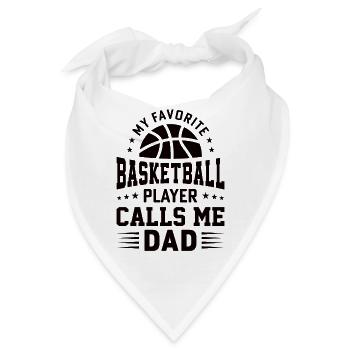 Basketball Vater BBall Dribbling Sport Sohn - Bandana - Weiß - Vorne