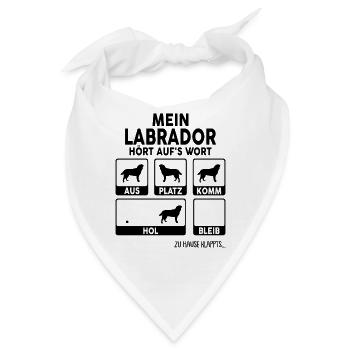 Labrador - Bandana - Weiß - Vorne