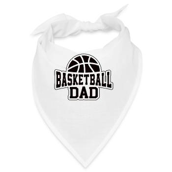 Basketball Vater BBall Dribbling Sport - Bandana - Weiß - Vorne