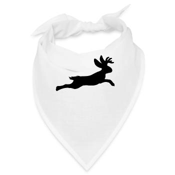 Schakalope Hase Fabeltier Folklore - Bandana - Weiß - Vorne