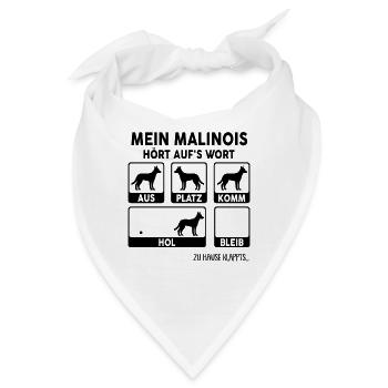 Malinois - Bandana - Weiß - Vorne