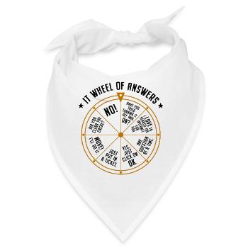 IT Support Glücksrad Service Desk IT Helpdesk Nerd - Bandana - Weiß - Vorne