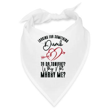 Dumme Hochzeit Herz Paar Beziehung Romantik - Bandana - Weiß - Vorne