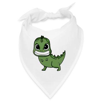 Wütender Dinosaurier - Bandana - Weiß - Vorne