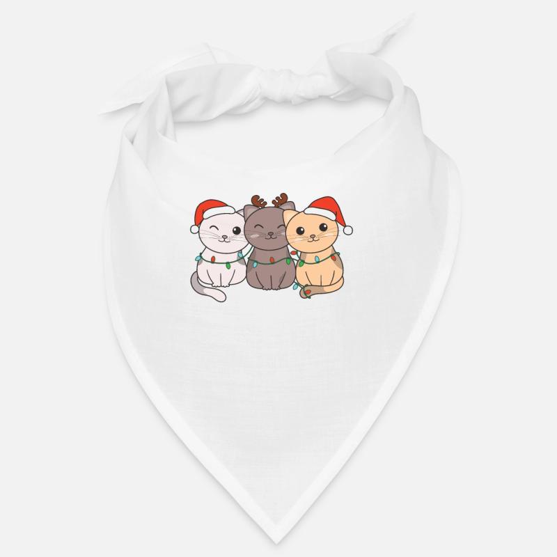 Chat Noël Animaux Chats mignons Bandana