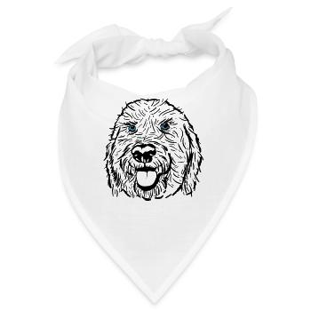 Golden Doodle Hund - Bandana - Weiß - Vorne