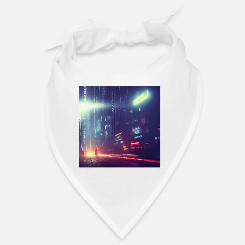 Retrowave Synthwave 80s Future city Design Bandana
