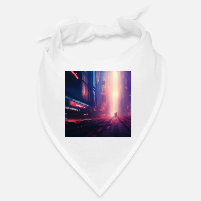 Retrowave Synthwave 80s Future city Design Bandana