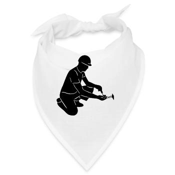 Elektriker - Bandana - Weiß - Vorne