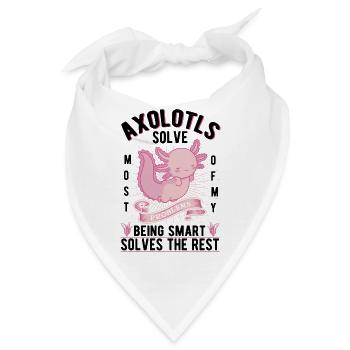 Axolotl Geschenk Schwanzlurch - Bandana - Weiß - Vorne