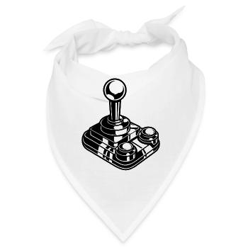 Gamer Gaming Joystick - Bandana - Weiß - Vorne