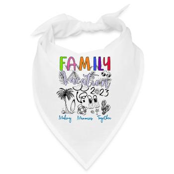 Familienurlaub 2023 Urlaub Sommer Makin Erinnerungen - Bandana - Weiß - Vorne