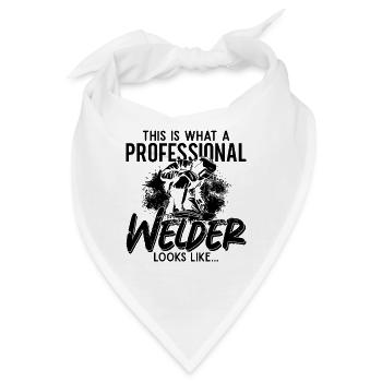 Welder Looks Like Welding Career Iron Weld Metal - Bandana - Weiß - Vorne