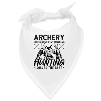 Archery Solves Most Of Bowhunting Target Bowhunter - Bandana - Weiß - Vorne