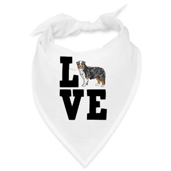 Australian Shepherd - Bandana - Weiß - Vorne