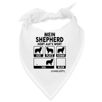 Australian Shepherd - Bandana - Weiß - Vorne