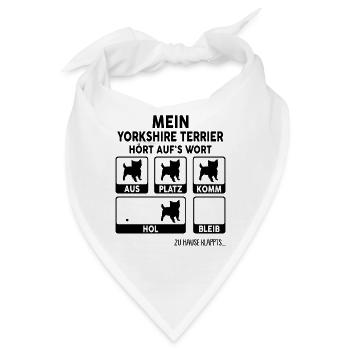 Yorkshire Terrier - Bandana - Weiß - Vorne