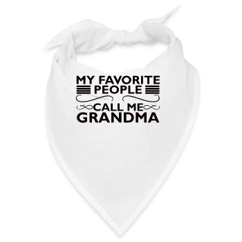 Oma Rentnerin Omi Enkelsohn Enkeltochter Großmama - Bandana - Weiß - Vorne