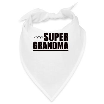 Oma Rentnerin Omi Enkelsohn Enkeltochter Großmama - Bandana - Weiß - Vorne