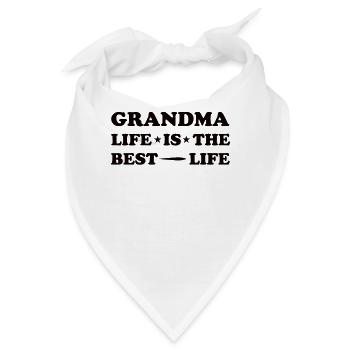 Oma Rentnerin Omi Enkelsohn Enkeltochter Großmama - Bandana - Weiß - Vorne