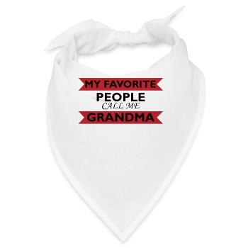 Oma Rentnerin Omi Enkelsohn Enkeltochter Großmama - Bandana - Weiß - Vorne
