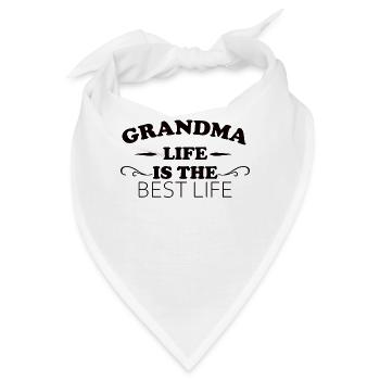 Oma Rentnerin Omi Enkelsohn Enkeltochter Großmama - Bandana - Weiß - Vorne