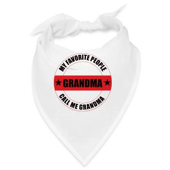 Oma Rentnerin Omi Enkelsohn Enkeltochter Großmama - Bandana - Weiß - Vorne