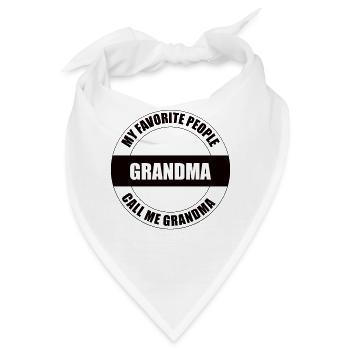 Oma Rentnerin Omi Enkelsohn Enkeltochter Großmama - Bandana - Weiß - Vorne