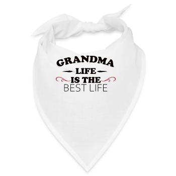 Oma Rentnerin Omi Enkelsohn Enkeltochter Großmama - Bandana - Weiß - Vorne