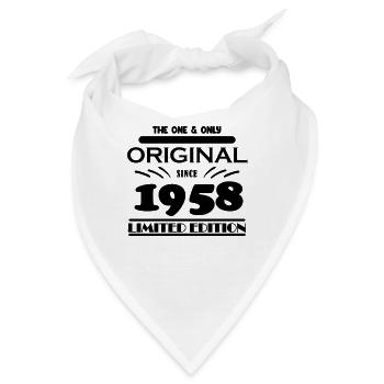 1958 - Baujahr 1958 - Jahrgang 1958 - Bandana - Weiß - Vorne