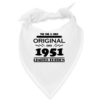 1951 - Baujahr 1951 - Jahrgang 1951 - Bandana - Weiß - Vorne