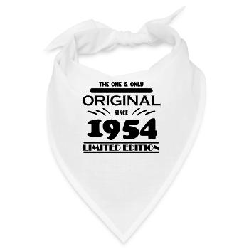 1954 - Baujahr 1954 - Jahrgang 1954 - Bandana - Weiß - Vorne