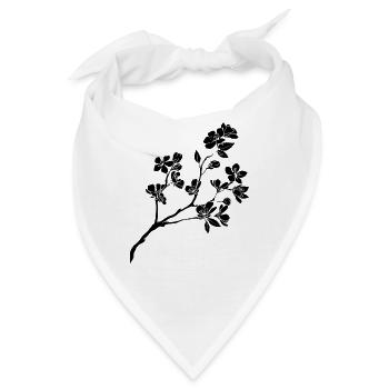 Kirschblüten Japanisch Sakura Blossom - Bandana - Weiß - Vorne