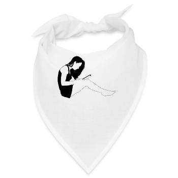 Buchleser Bücherwurm - Bandana - Weiß - Vorne