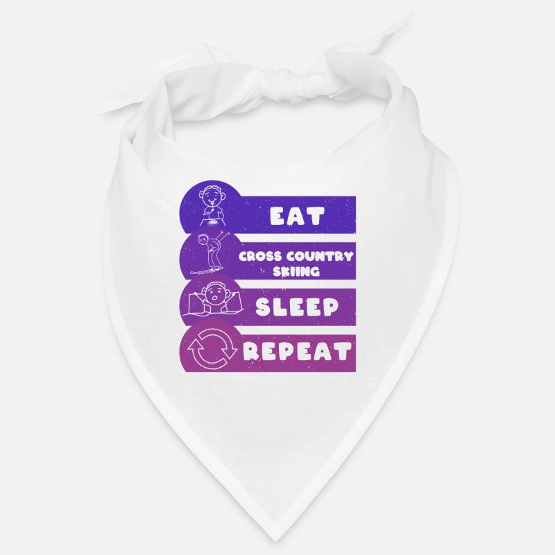 Manger Ski de fond Sommeil Répéter Bandana