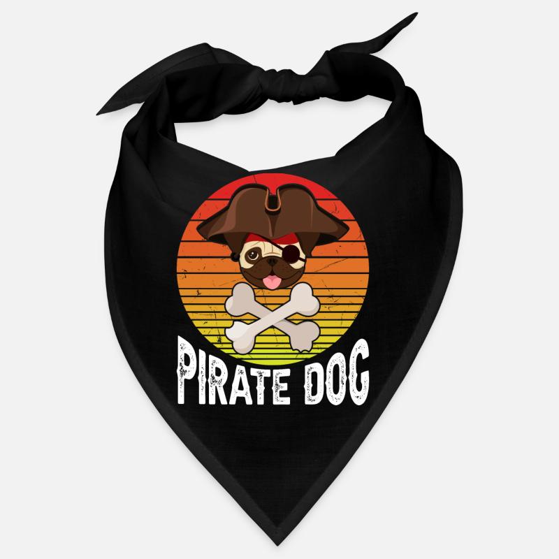 Mops Pirate Dog Bandana