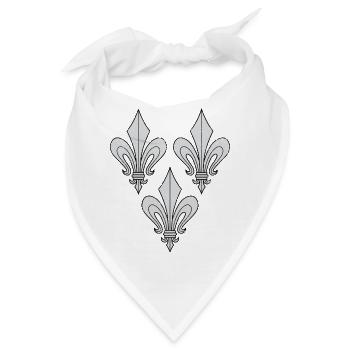 Lilien - Fleur De Lys - Bandana - Weiß - Vorne