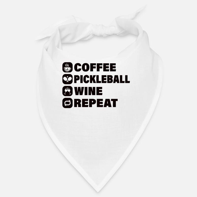 Pickleball Paddle Player Coffee Racket Wine Bandana