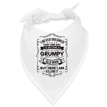 Opa Geschenkidee Opa weiß alles Spruch Großvater - Bandana - Weiß - Vorne