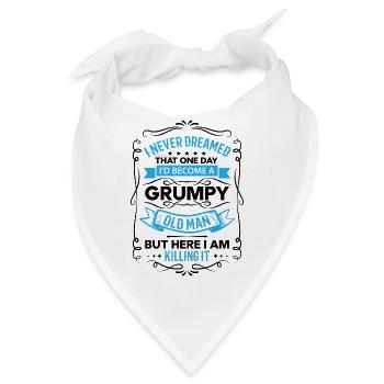 Opa Geschenkidee Opa weiß alles Spruch Großvater - Bandana - Weiß - Vorne