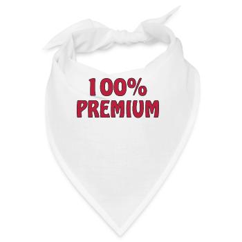 100% PREMIUM - Bandana - Weiß - Vorne